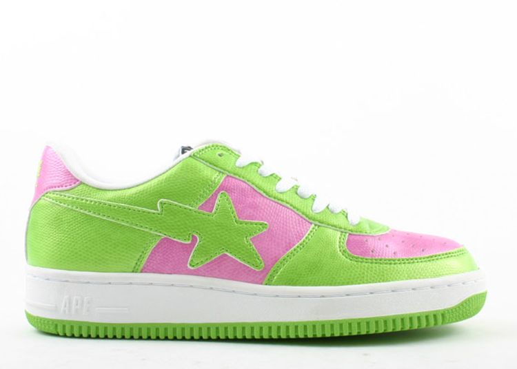 U.N.K.L.E. X Bapesta FS 001 Low 'Green Pink' - BAPE - 238 - green