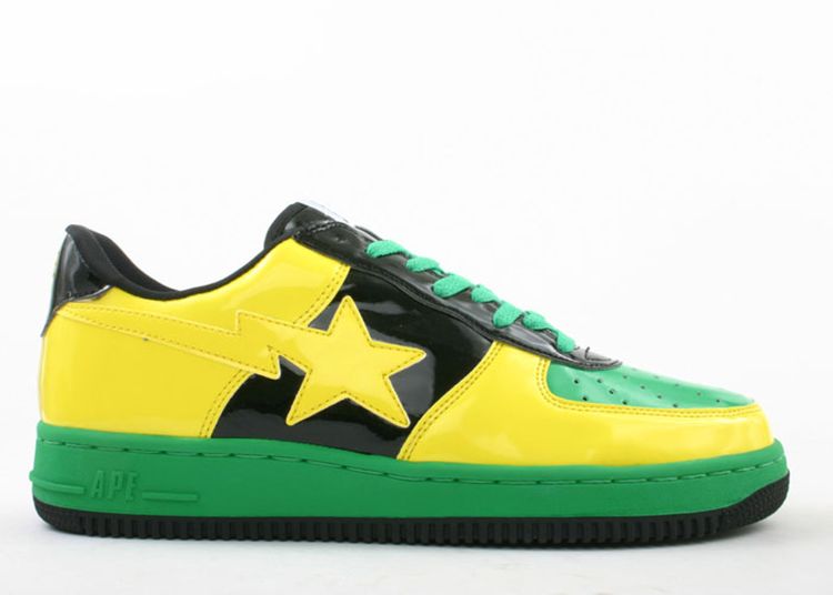 Bapesta FS 001 Low 'Yellow Black Green' - BAPE - 462 - yellow/black ...