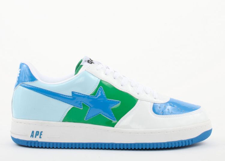 Bapesta FS 001 Low 'White Blue Green' - BAPE - 622 - white/blue ...