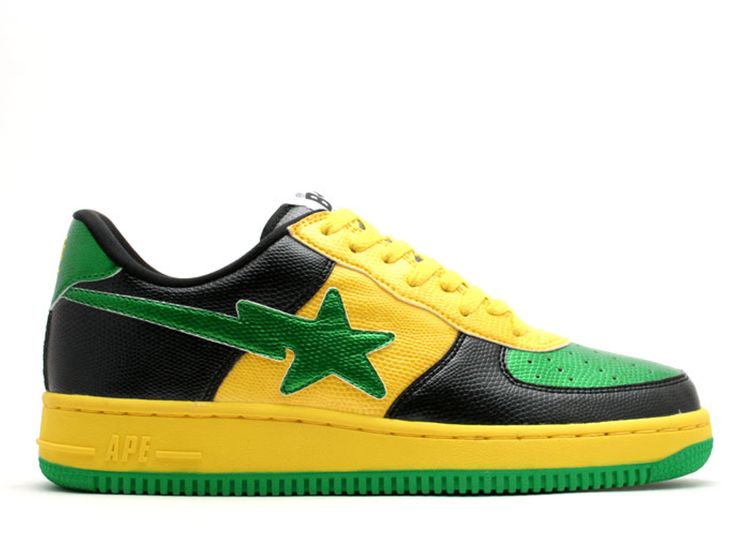 bapesta green yellow black