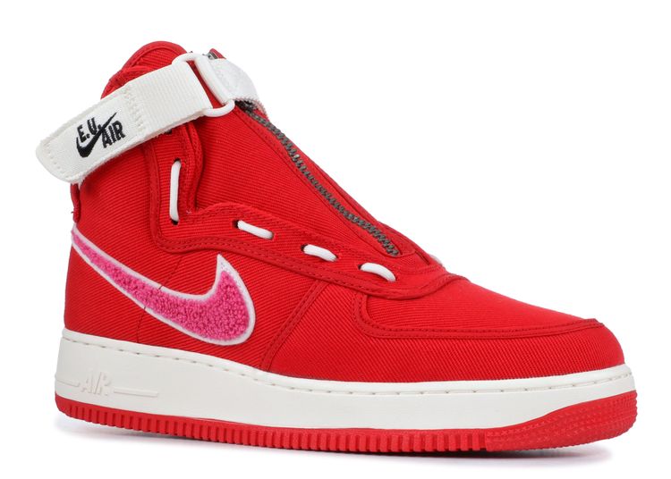 pink air force ones with heart