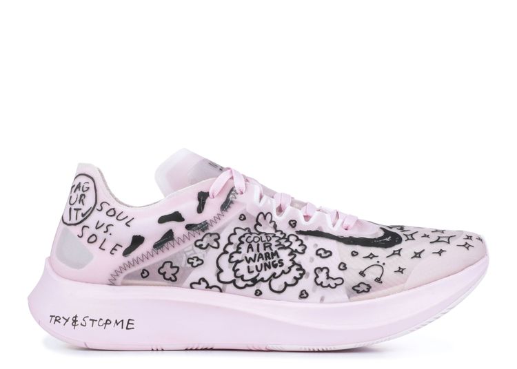 Día Al por menor Químico Nathan Bell X Zoom Fly SP 'Doodles' - Nike - AT5242 100 - white/black-pink  foam | Flight Club