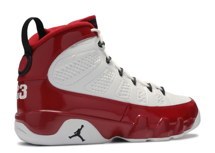 red and white jordan 9s