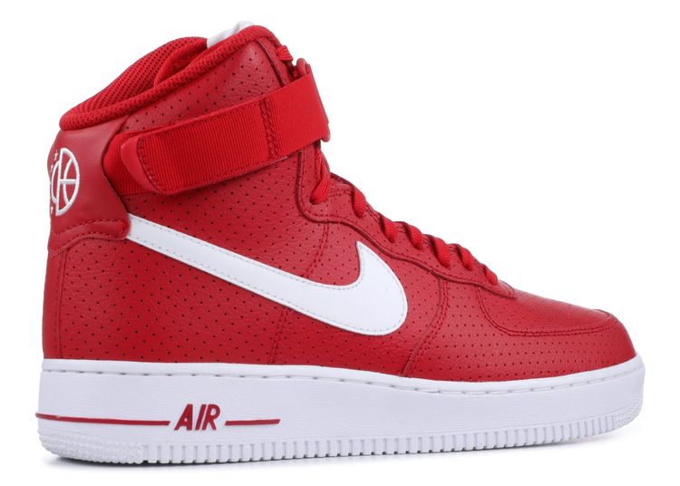 nike air force 1 high gym red perforated