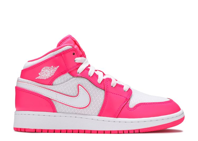 pink and white jordan 1