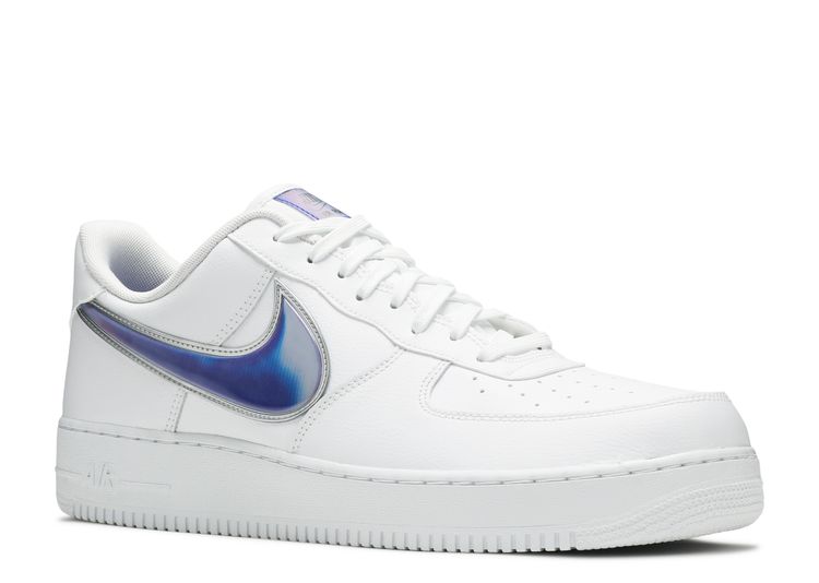 air force 1 low oversized swoosh white racer blue