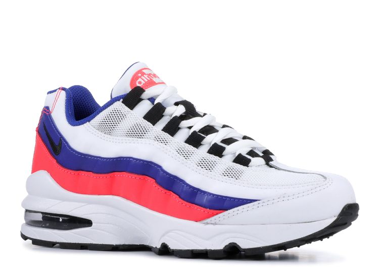 kids' nike air max 95 white/ultramarine/solar red/black