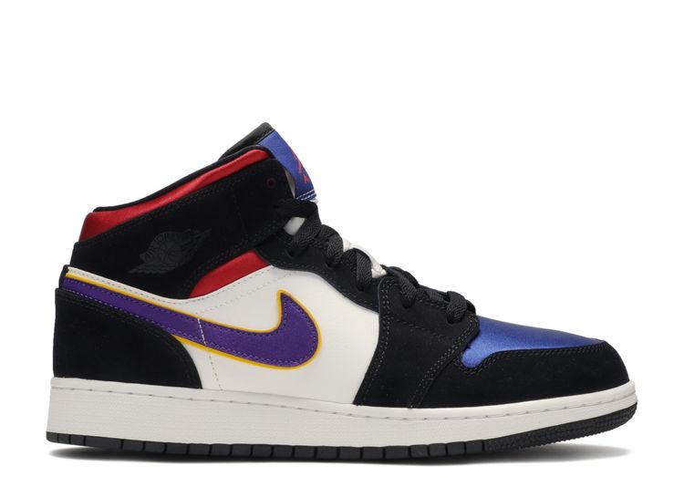 air jordan 1 mid se black field purple white