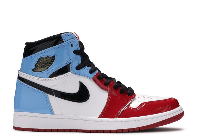 light blue and red jordans