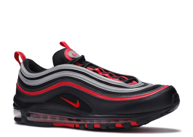 nike air max 97 black and red reflective