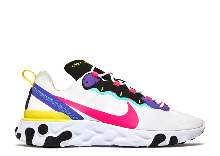 nike react element 55 white and pink