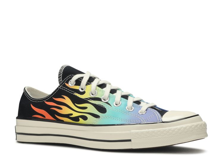 rainbow flame converse