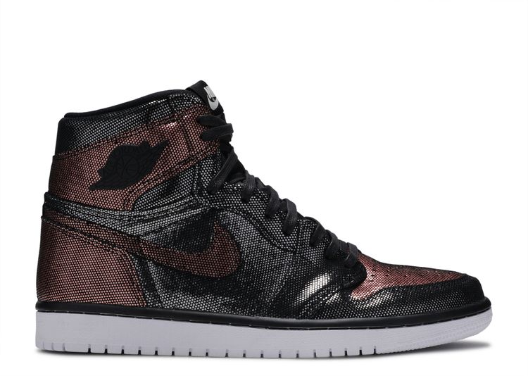 Jordan Womens Jordan AJ 1 High - Womens Basketball Shoes Black/Metallic Rose Gold/White Size 07.0