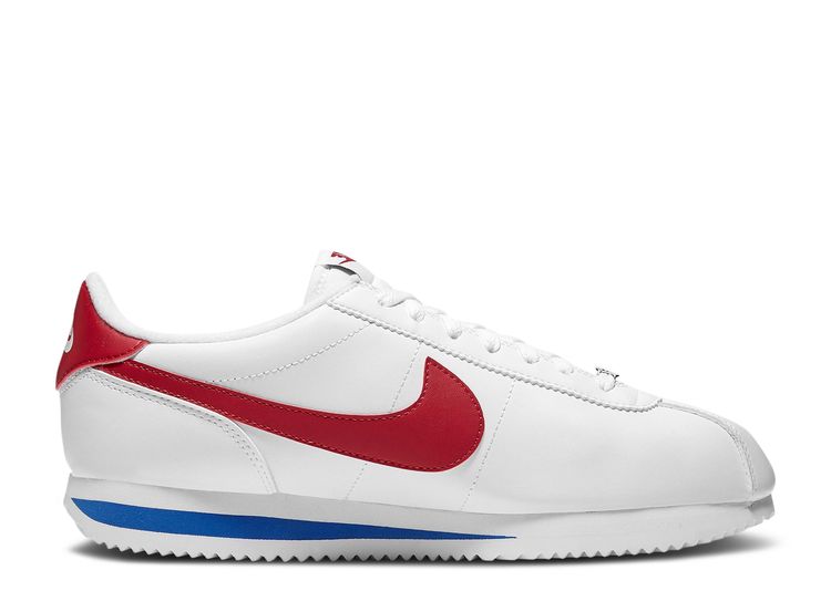 cortez nike white and red