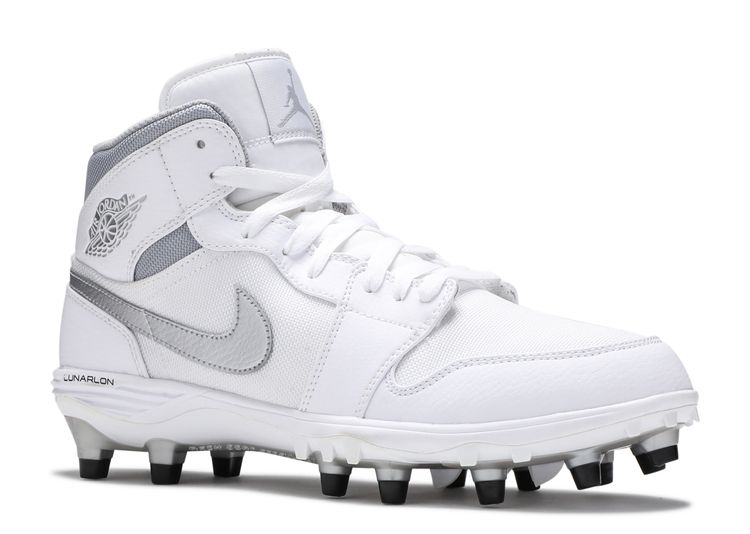 Jordan 1 Mid Td Cleat 'metallic Silver' - Air Jordan - Ar5604 101 