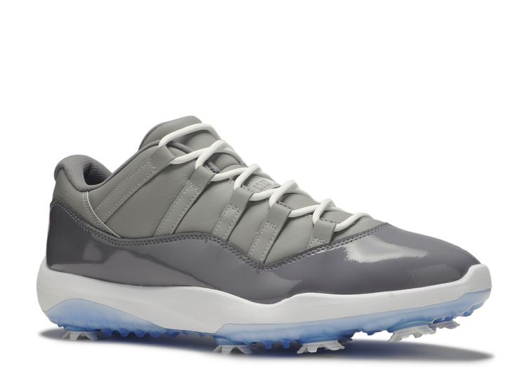 grey jordan 11 golf shoes