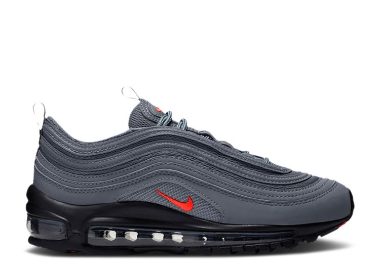 gs air max 97 in grey black and crimson