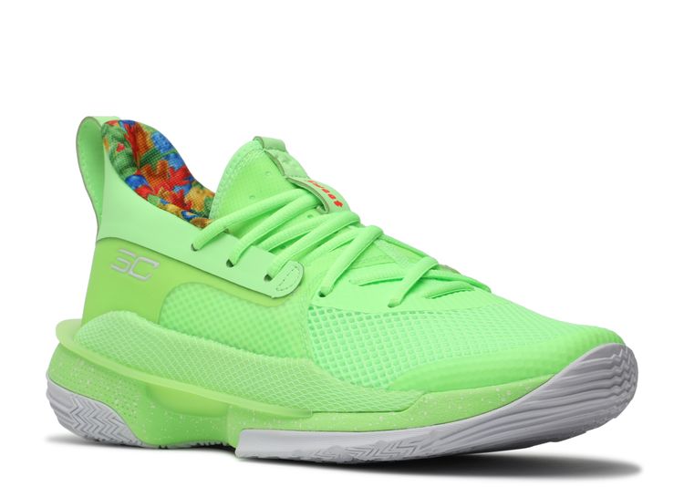 curry 7 lime green