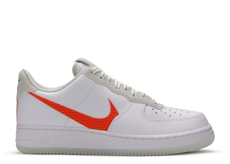 white air forces with orange swoosh