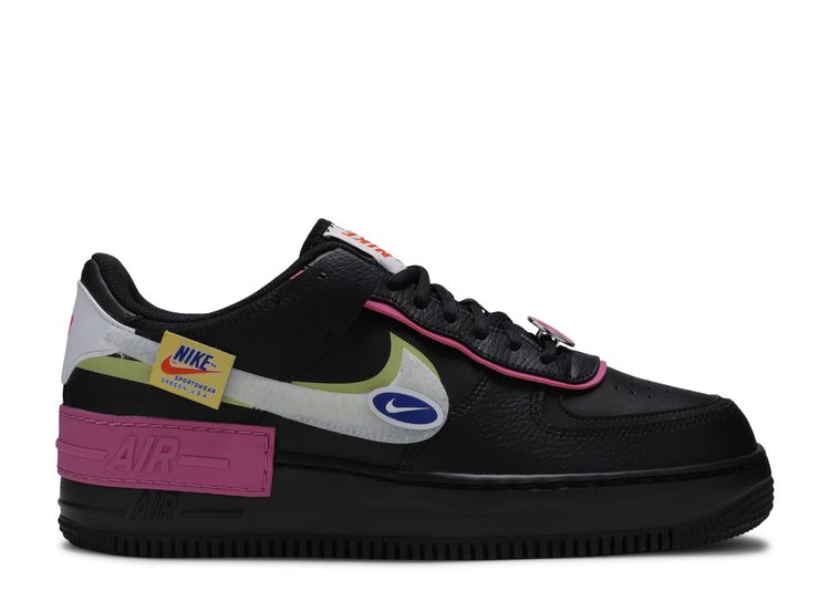 nike air force 1 shadow black and pink