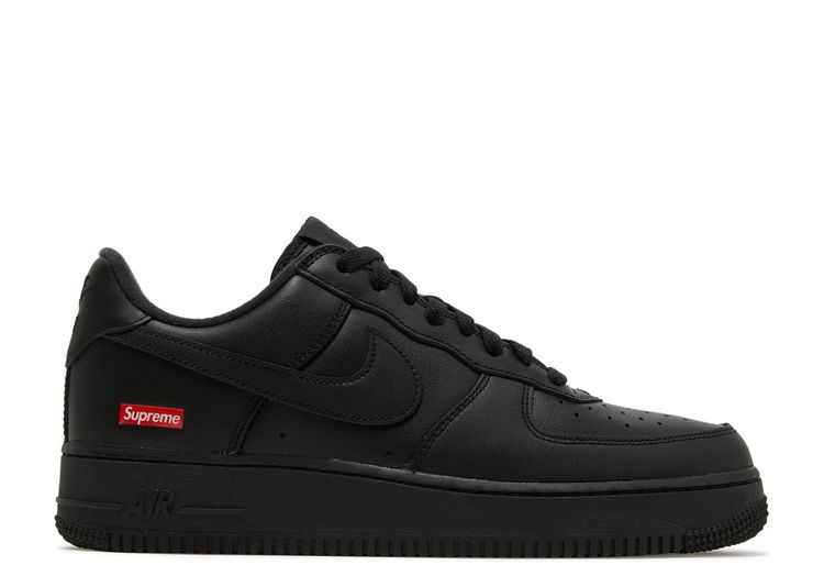 supreme black air force ones