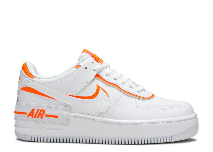 white and orange air force 1 shadow