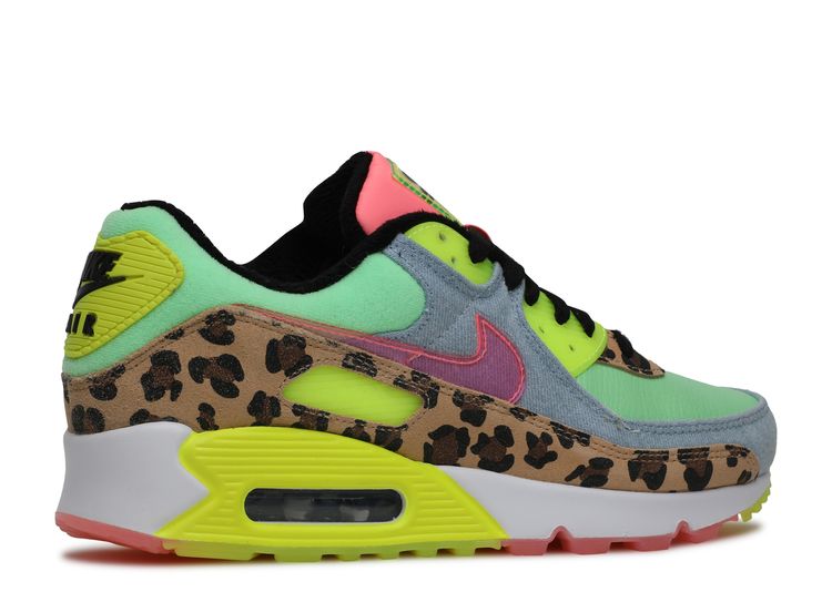 nike air max 90 lx illusion green/sunset pulse women's shoe size 10
