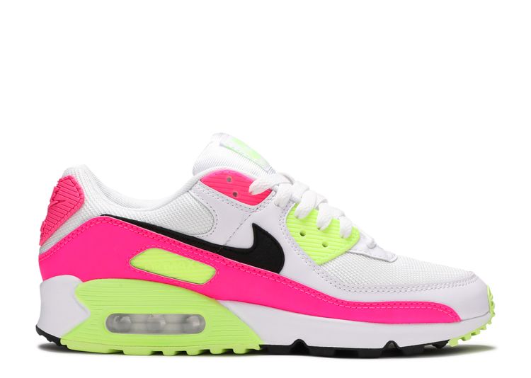 Wmns Air Max 90 GS 'Pink - Nike - CT1030 100 - white/black/pink blast/ghost green Flight