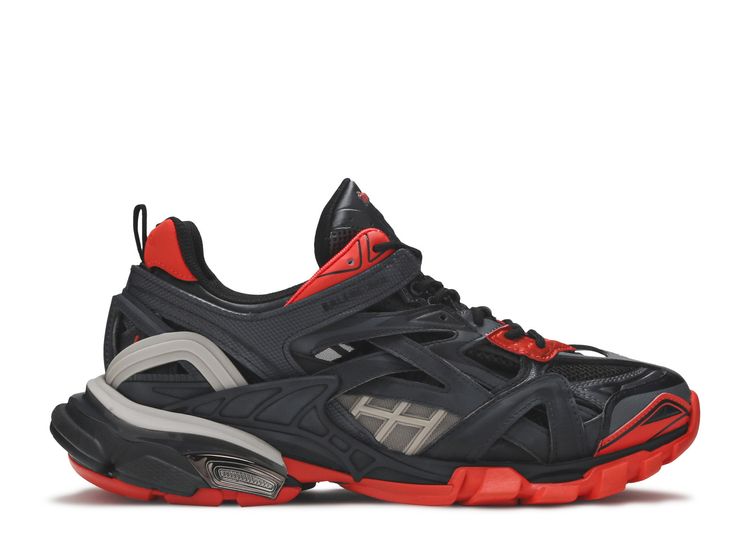 balenciaga track 2 black red grey
