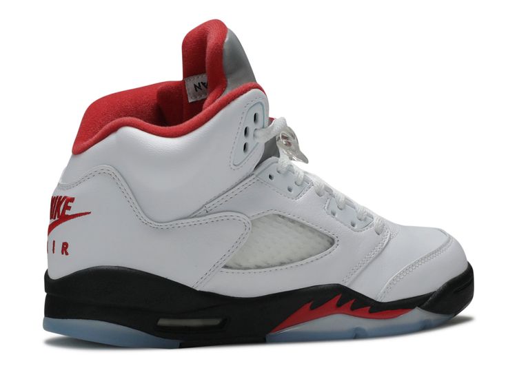 fire red jordan 5 gs