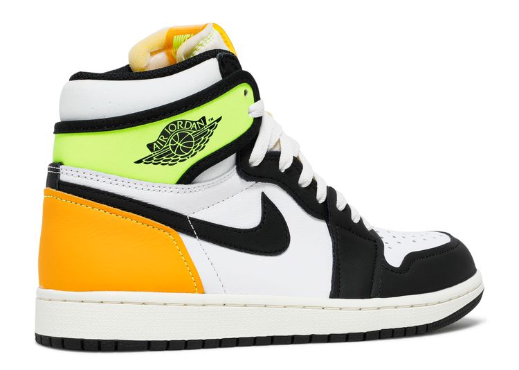 white black and volt jordan 1