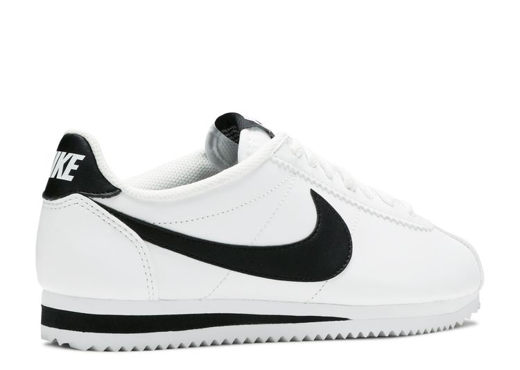 Wmns Classic Cortez Leather 'White Black' - Nike - 807471 101 - white ...