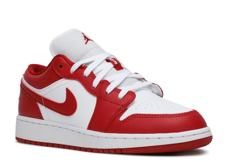 jordan 1 red and white low