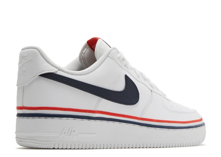 Nike Air Force 1 '07 LV8 White/Obisidian-Habanero Red - CJ1377-100