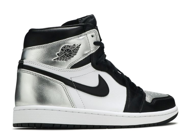 black and silver jordan 1 womens