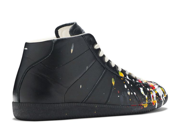 maison margiela high top paint splatter