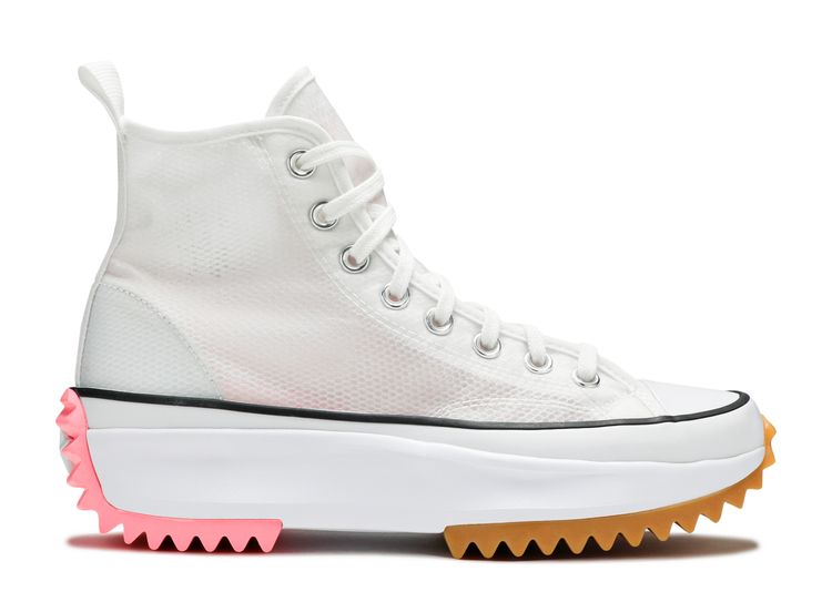 converse run star hike high concrete heat white