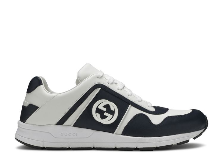 gucci leather low top blue