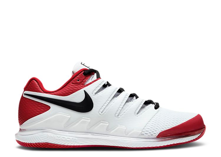 Court Air Zoom Vapor X HC 'White Red' - Nike - AA8030 109 white/university red/black | Flight Club