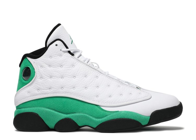 jordan 13 green and white