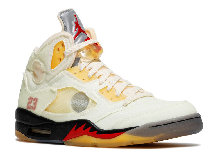 Off White X Air Jordan 5 SP 'Sail 