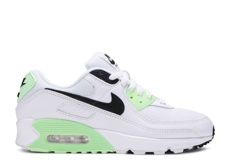 nike air max 90 white and green sneakers