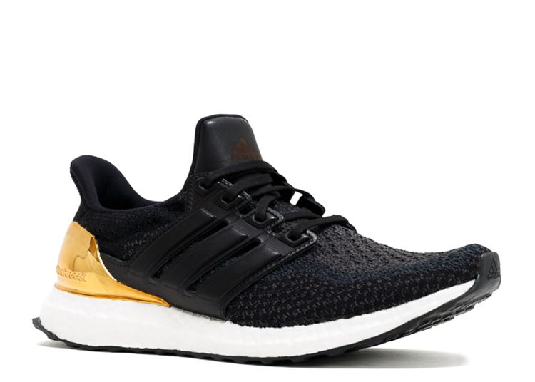ultra boost black with gold