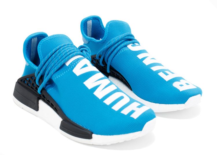 human race blue and white