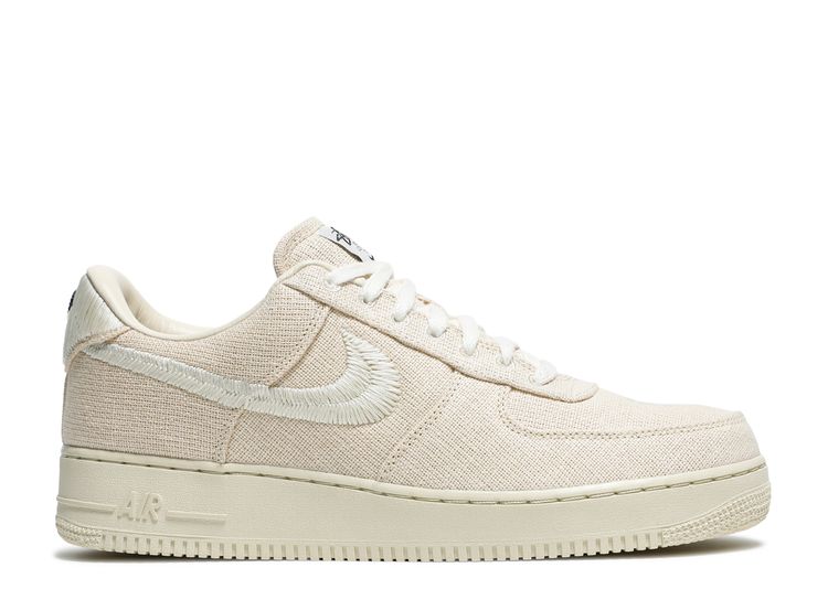 Enrich Bemærk assimilation Stussy X Air Force 1 Low 'Fossil' - Nike - CZ9084 200 - fossil stone/sail/off  white | Flight Club