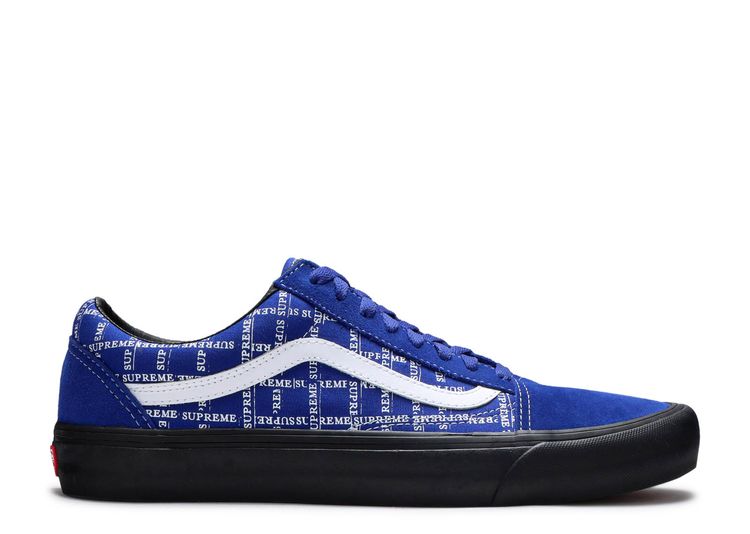 Vans Old Skool Pro 'Supreme - Grid Logo Blue' Shoes - Size 9