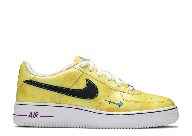 Air Force 1 Low GS 'Peace, And Basketball' Nike - - speed yellow/black/laser blue | Flight Club