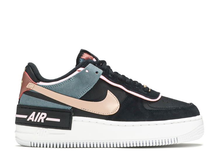 pink black and white air force 1