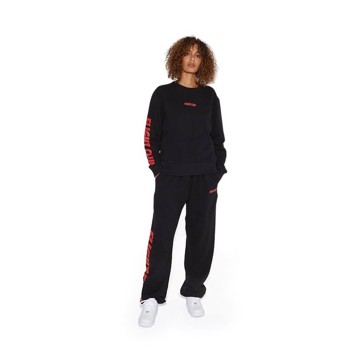 Flight Club Oversized Logo Crewneck 'Black' - Flight Club - 20FC