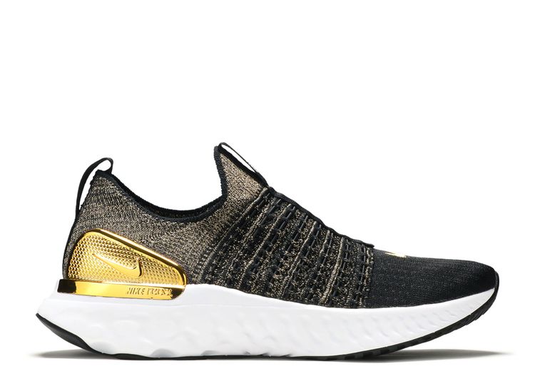nike flyknit black and gold
